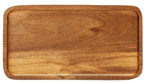 Woodpool Bandeja de servir en, hondo plano rectangular de maciza, de frutas, platillo, bandeja de té, de postre pequeño