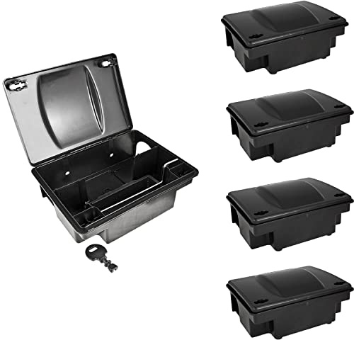 5X Köderstation Ratten Set Köderbox Garten Mausfalle Mäuse Rattenköderbox Box Rattenköderstation Rattenfalle Kinder- Haustiersicher Koederbox Gift Petigi
