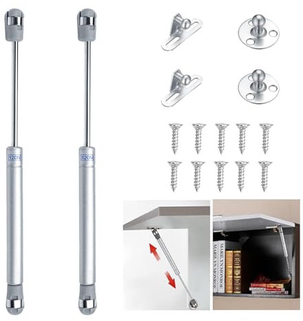 2PCS Amortiguadores de Gas 120N, pistón de gas para puertas, gato neumático para muebles, Bisagra de pistón Gas, Pistones a Gas Muebles Cocina Amortiguadores Muebles Bisagras Puertas Cocina