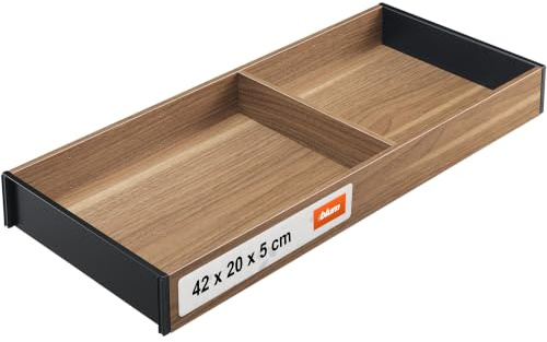 Blum AMBIA-LINE Schubladen-Organizer Holzdekor 42×20×5 cm | Tennessee Nuss