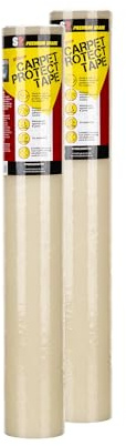 STICK2 High Performance Carpet Protection Tape - Clear - 600mm x 25m - 2 ROLLS