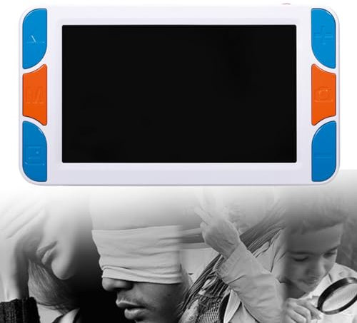 3x-48x Lupe Glass zum Lesen der vollständigen Buchseite Vergrößerungsglas mit Spracheingabeaufforderungen, 26 Farbmodi Klappern Handheld Leuchtete Lupe Gift für Senioren Low Sehvermögen Lesen