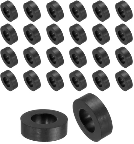 QUARKZMAN 48pz Distanziali Gomma 16mm OD, 8.5mm ID, 5mm Altezza Distanziatore Rotondo Antivibrazioni Boccola Anelli Tenuta Rondella Piatta Spessa per Accessori Auto Domestici