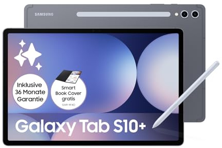 Samsung Galaxy Tab S10+ AI Tablette Android, 12 Go de RAM, 256 Go de mémoire, écran AMOLED, revêtement antireflet, avec S Pen, WiFi, Moonstone Gray, 36 Mois de Garantie du Fabricant