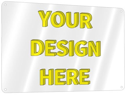 Custom Signs Outdoor Metal Sign - 12 x 8 Personalized Aluminum Rust-Proof Entrance, Garden, Hazard, Intersection, Parking, Decorative Signs