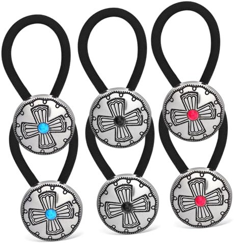 Healeved 6stücke Teiliges Haargummi Western-inspirierten Nahtlosen Scrunchies Für Damen Und Mädchen Hohe Elastizität Modische Haarbänder Mit Dekorativen Charms Für Vielseitige Frisuren Und