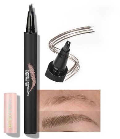 Anglicolor Penna per sopracciglia per microblading, penna naturale per sopracciglia, facile da colorare, di lunga durata, ad asciugatura rapida, per modellare e riempire il trucco delle sopracciglia
