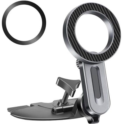 EEEKit Soporte magnético para teléfono móvil para coche, ranura para CD, 20 imanes fuertes, soporte para teléfono móvil para fundas MagSafe y todos los smartphones