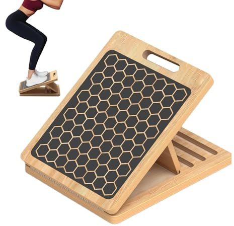 Calf Stretcher Board | Wooden Incline Balance Board Foldable | Professional Pilates Physical Training Equipment Leg Exercise Wedge for Feet Leg Heel Knees Limb Muscle Strength