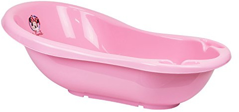 keeeper Disney Mickey und Minnie Maus Ergonomische Babywanne mit Stöpsel, Ab 0 bis ca. 12 Monate, 84 cm, Maria, Pink