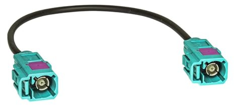 tomzz Audio 1600-015 Fakra Antennen-Verlängerung 15cm Fakra (F) Buchse auf Fakra (F) Buchse Kabel RG174 Typ Z codiert