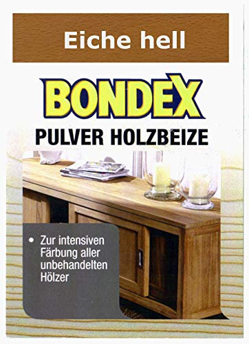 Bondex Holzbeize Pulverbeize Beutelbeize Beize auf Wasserbasis für Möbel 5er Pack (eiche hell)