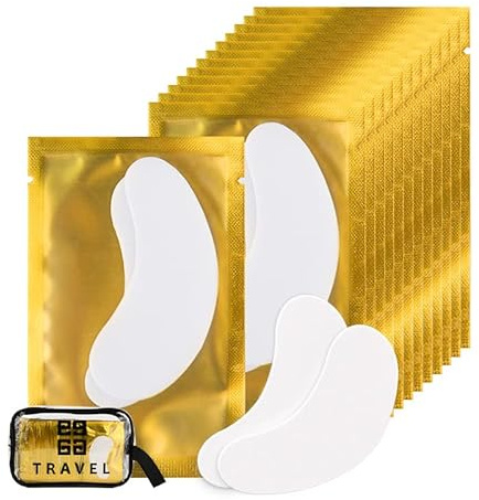 250 Paare Augenpads für Wimpernverlängerung Wimpern Pads Augenpads Wimpern Augen Patches Wimpernverlängerung Pad Zubehör Under Eye Pads for Eyelash Extensions Gut Bleiben-Lunamoon (Gold250)