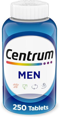 Centrum Multivitamin for Men, Multivitamin/Multimineral Supplement with Vitamin D3, B Vitamins and Antioxidants, Gluten Free, Non-GMO Ingredients - 250 Count