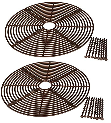 QOTSTEOS Blumentopfgitter Pflanzenschutzgitter, Blumentopfschutz, schützt die Pflanzeerde vor Tieren und Kindern, Blumentopfschutz,Blumen- & Pflanzensicherungen, braun(braun,Size:2pcs, 52CM)