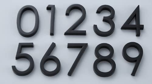 Adesivo da parete con numero civico per esterni da 6 cm Adesivo con numero di cassetta postale stradale Adesivo con numero civico 3D con numero di hotel-Nero_Numero 7