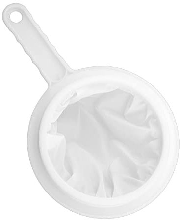 Jagowa Ultra-fine Mesh Strainer Kitchen Sieve 200/400 Mesh Filter Net Non-Slip Handle Nylon Mesh Sieve for Filtering Soy Milk Coffee Juice Oils (2212-174A)