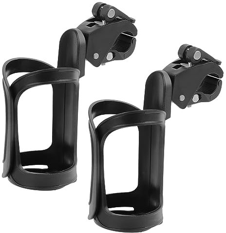 2 Pack Fahrrad Flaschenhalter, 360 Grad Rotation Einstellbare Getränkehalter Fahrrad Kinderwagen, Bike Lenker Cup Holder, Leicht Trinkflaschenhalter, für Fahrrad, Mountainbikes, Rennrad, Rollstuhl