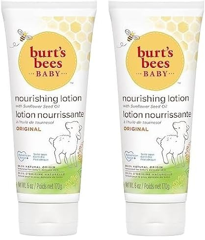 Burt's Bees Baby Pflegelotion, Original Scent Baby Pflegelotion, 170 g Tube (Packung mit 2)