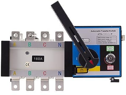 DOMOJT Generator Controller 4P 160A ATS dual power Automatic Transfer Switch diesel generator parts electric control curcuit breaker single three phase ac