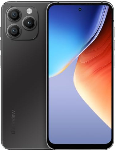 Blackview A96 Smartphone Ohne Vertrag, 24GB+256GB, 6,5 2,4K FHD+ 120Hz Bildwiederholrate Bildschirm, 48MP Kamera, 18W Schnellladung,Dual SIM Android 13 Handy, Dual Box Lautsprecher,GPS NFC Schwarz