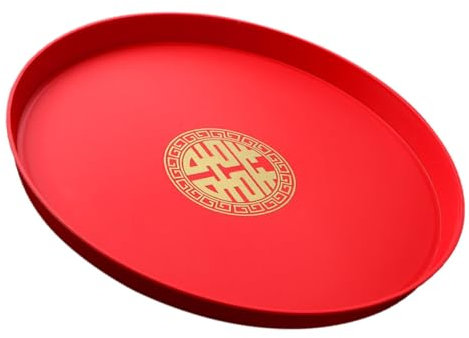 Hoement Vassoio per Frutta E Caramelle Vassoio da tè per Matrimoni Cinesi Piatto per Snack da Festa Design Tradizionale per Conservazione Cibo