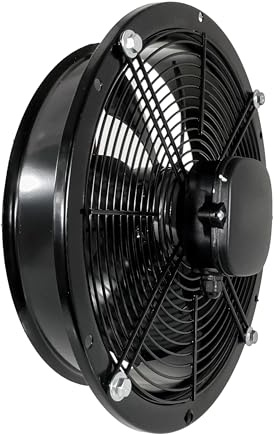 SYSTERM Wandventilator Axialventilator Lüfter mit Kugellagern, Stahl Industrieventilator für Dauerbetrieb Größen 200, 250, 300, 350, 400, 450 mm (aRos 200mm; 780 m3/h)