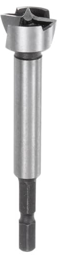 sourcing map Forstner - Punta da trapano da 20 mm, in acciaio al carbonio, multi-dente, per foratura del legno, con codolo esagonale da 6,35 mm, per legno duro, legno tenero, compensato, lavorazione