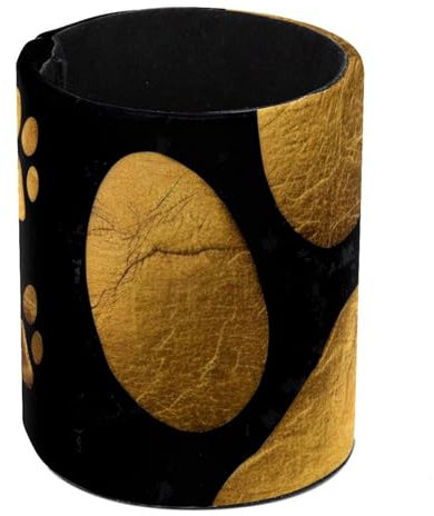 Eslifey Stifthalter, runder Stifthalter für den Schreibtisch, Goldene Hundepfotenmuster, Stiftebecher, Make-up-Pinselhalter, Ständer, Display, Schreibtisch, Schreibwaren, Organizer für Zuhause, Büro,