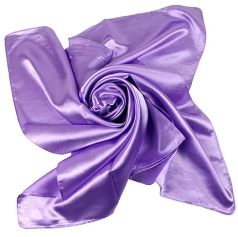 JK Home Faux Soie Écharpe Carrée Foulard Cheveux Bandanas 90x90cm | Coiffure Accessoires pour Femme Sport Mariage Anniversaire Plage