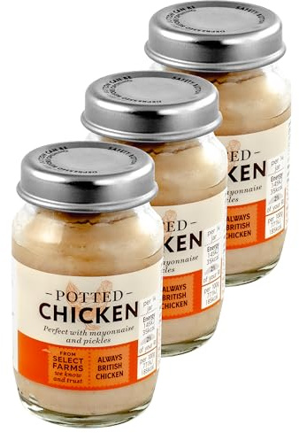 Premium Potted Chicken Sandwich Spread Paste - Set of 3 x 75g Jars
