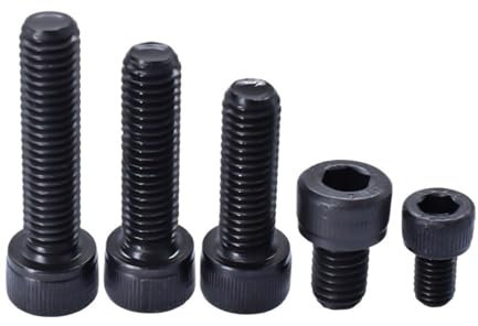 Cilky Metallschrauben 50/100 Stück M1.6 M2 M2.5 12.9 Grad legierter Stahl Schwarzer Becherkopf Innensechskantschraube Zylinderkopf Rändelschraube Vollzahnschraube(5 mm,M2.5 (50Pcs))