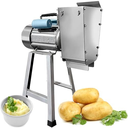 Schiacciapatate commerciale da 1100 W, Schiacciapatate in acciaio inossidabile con apertura di alimentazione 12 × 16 cm, albero di macinazione e ingranaggio di precisione, efficienza produttiva alta