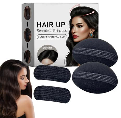 Golpea la pinza de pelo, insertos de la base de cabello 4x Base de cabello | Herramienta de accesorios para pan de pan de tren de tren de 4 paquete para niñas para el pei