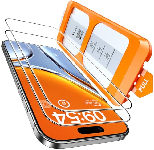 TOCOL 2 Piezas Protector Pantalla para iPhone Air, Alineación Automática para Una Instalación Rápida, Sin Burbujas para iPhone 17 Air, Cristal Templado de Dureza 9H Inastillable, HD Transparente