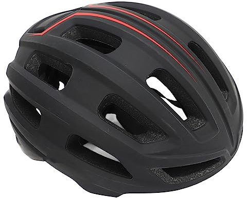 Aramox Casque de Vélo Léger, Corps en Mousse EPS avec 21 Aérations, Ajustement Réglable pour Hommes et Femmes de 24 à 25,6 Pouces pour Le Vélo de Route et de Montagne (Black)