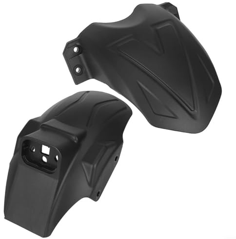 HOHOVYVY Lot de garde-boue avant et arrière en plastique pour Kukirin pour scooter électrique G2 Master Noir Protection contre les projections d'eau Pièce de rechange sur mesure pour roue avant et