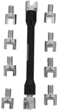 JECOMPRIS Juego de Llaves para Radios de Motocicleta de Acero al Carbono, Herramienta de Ajuste de Radios Resistente y Portátil, Kit Multifuncional para Reparación y Mantenimiento de