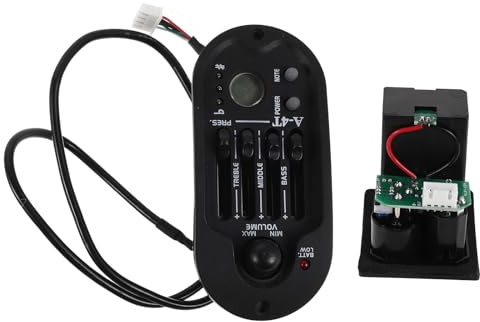 Vaguelly 1set Pickup Preamp Chitarra Acustica Elettrica Bande Eq con Display Lcd Equalizzatore Portatile per Musicisti Controllo Tono Dinamico e Compatibile con Amplificatori