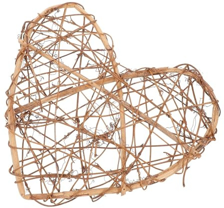 IMIKEYA Corona de Vid en Forma de Corazón para Colgar Pared, Estilo de Pueblo, Decoración Creativa para Navidad