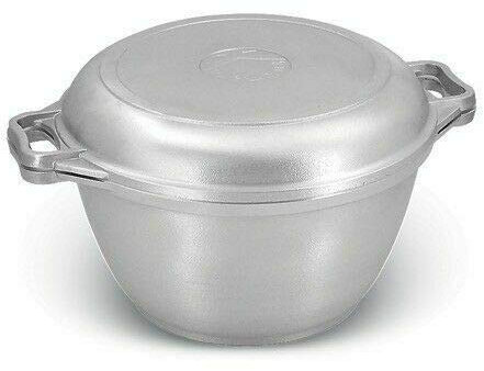 Kukmara Kasan Kazan Wok en fonte d'aluminium avec couvercle 4 l