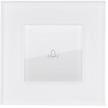 LEDKIA LIGHTING Interruptor Táctil Simple Pulsador con Marco Cristal Modern Blanco