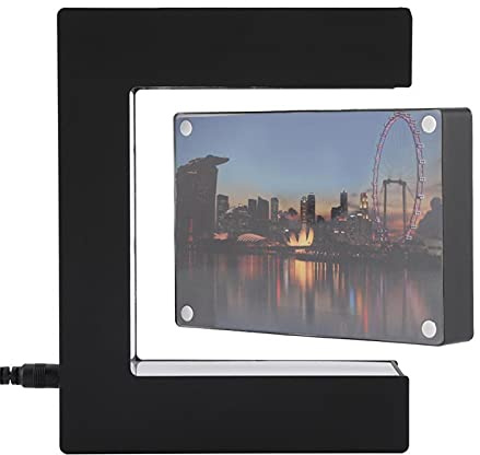 Levitating Photo Frame, 1pcs Magnetic Levitating Photo Frame Magnet Display Stand 12. 7 x 8. 6cm Photo Size for Home Office Wedding Decoration