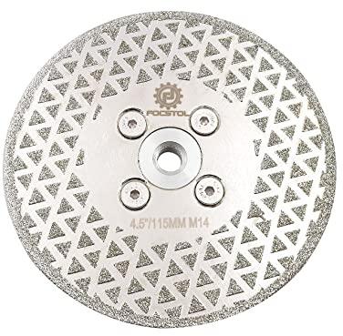 FOCSTOL Diamant Trennscheibe 115mm - Diamant Fliesenscheibe zum Schneiden und Schleifen von Granit Marmor Porzellan Keramikfliesen Quarz M14 Gewinde
