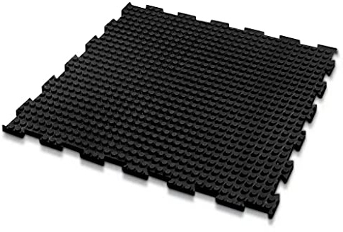 HPFloor Gummi-Stallmatte | 100 x 100 cm | 1,7 cm stark | Schwarz | Naturkautschuk