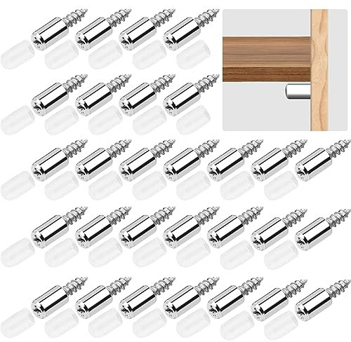 VBXPOU Regalträger 50 Stück Regalbodenträger mit Gummischutz Einlegeböden Selbstschneidende Schrauben Regalbrett Halterung für Möbel Schränke Regale Bücherregal