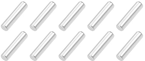 QUARKZMAN 50Stk 3mm x 12mm Zylinderstifte Edelstahl Silberton | Regalhalter Stützen Stifte Stab Befestigungselemente, Für Mechanische Industrie Befestigungen