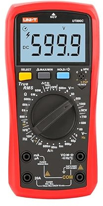 UNI-T Uni-trend Multimeter clamp meter UT890C UT890D+ Professional Digital Multimeter AC DC Ammeter Voltmeter Resistance Capacitance Frequency Meter(UT890C)