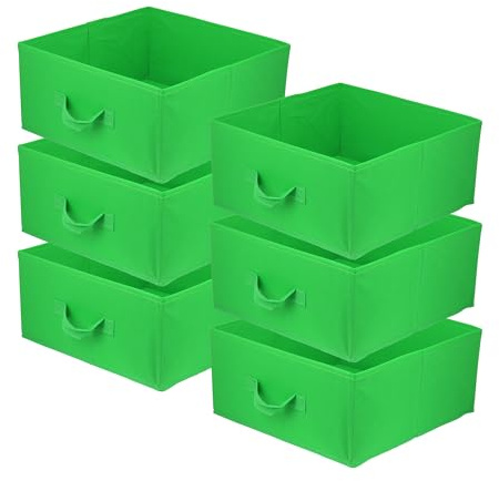 lavita Storage Box | faltbare Aufbewahrung Boxen 31 x 31 x 15 cm | Schubladen-Organizer Box| Ordnungssysteme fr Kleidung | Kleideraufbewahrung & Organisation |Grn | 6 stck