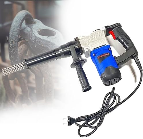 SACLMD Escalador de Aguja eléctrico de Alta Potencia,Pistola desoxidante de Aguja eléctrica,Escarificador de Aguja con empuñadura de Pistola de Mano,220V
